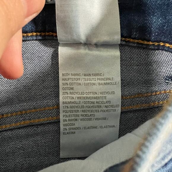 Encore by Idina Menzel Regular High Waisted Crop Jeans Indigo Medium Wash 10 - Picture 13 of 13